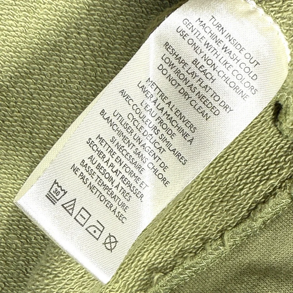 Anthropologie Top Womens Medium Floral Embroidered Sweatshirt Boxy Cropped Boho - Picture 11 of 12